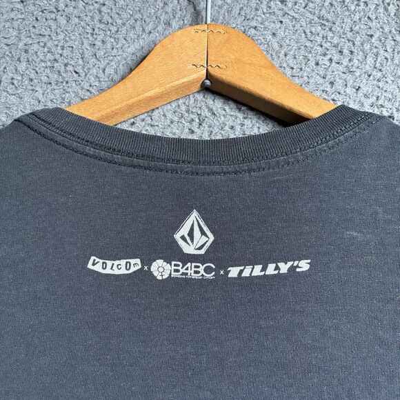 Vintage Volcom Mens L Black T Shirt Y2K Skate Save The Boobs Swag Era Boobies - Picture 4 of 10